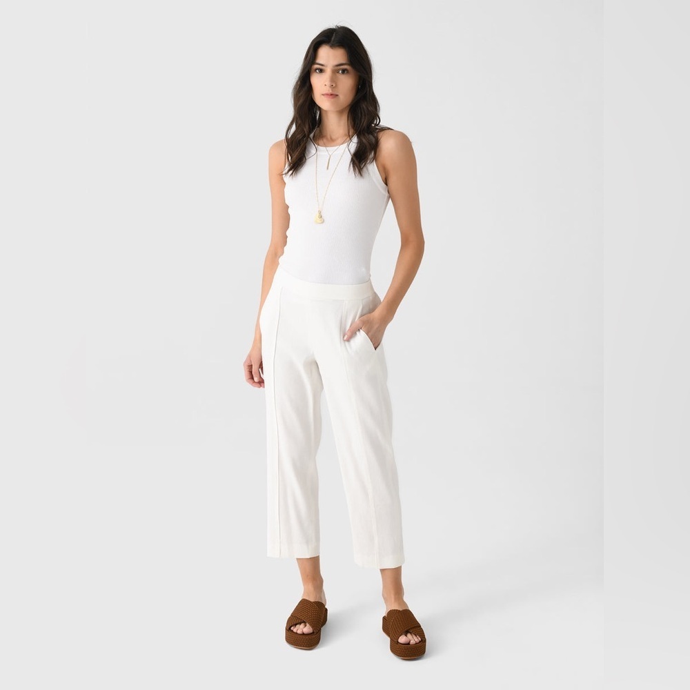 Vince White Cropped Women's Pull-On Pant Size 10